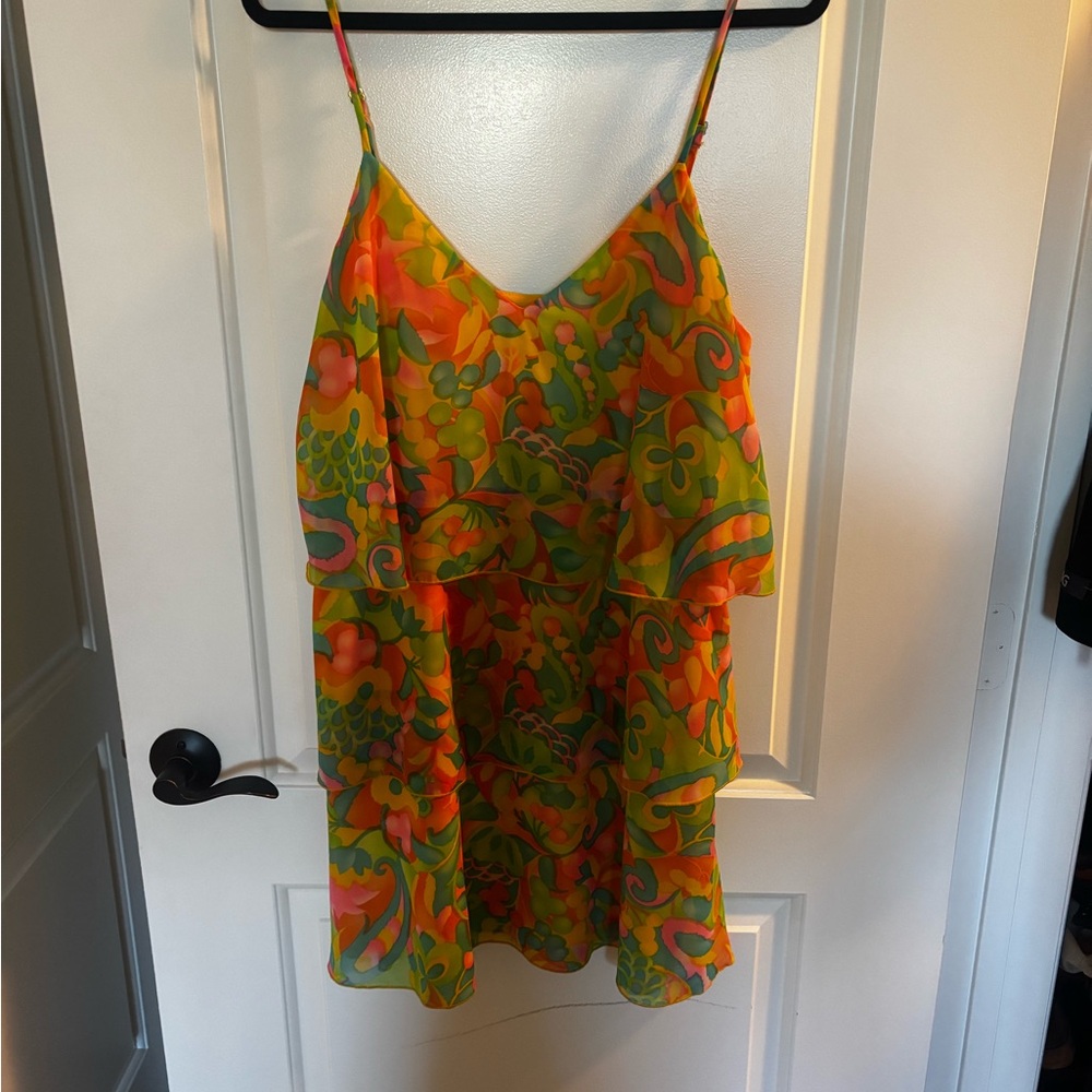 Show Me Your MuMu Twiggy Tulips Colorful Mini Dress
